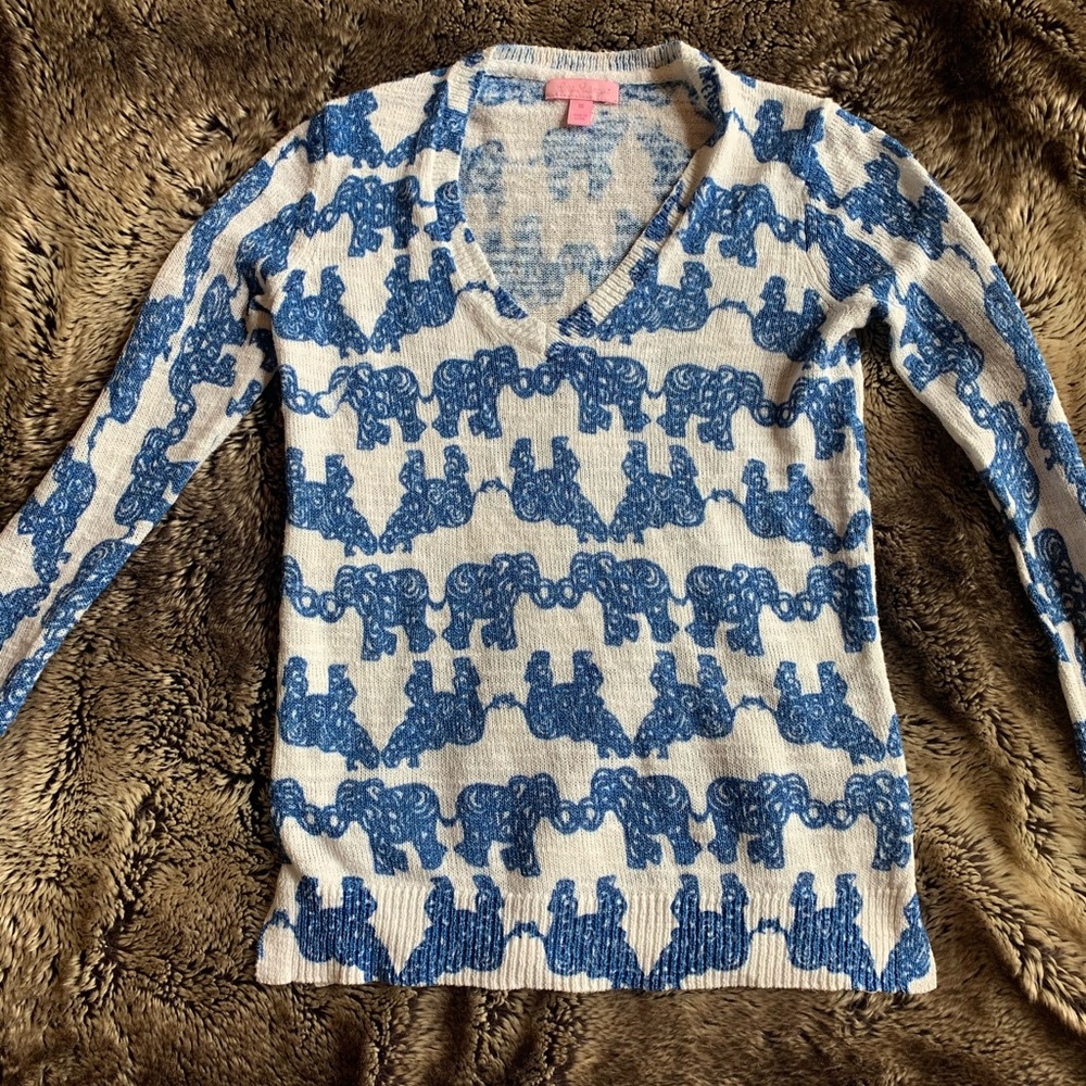 Women’s Lilly Pulitzer Elephant Print sweater